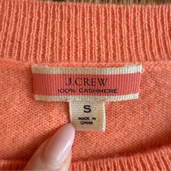 J. Crew 100% Cashmere Sweater - Coral Sz Small - Picture 4 of 8